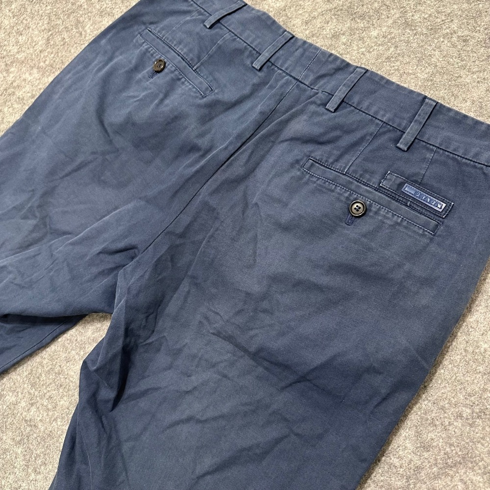 Prada Chino Pants Tight Fit Mens 32x32 Navy Blue Flat Front Cotton Trousers